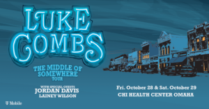 Luke Combs: The Middle of Somewhere Tour (Feat. Jordan Davis & Lainey Wilson) @ CHI Health Center Omaha